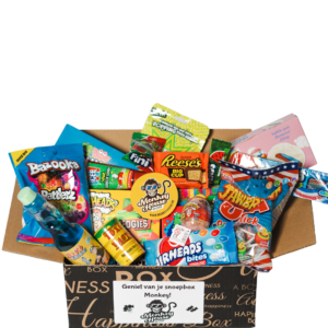 a box full of American candy