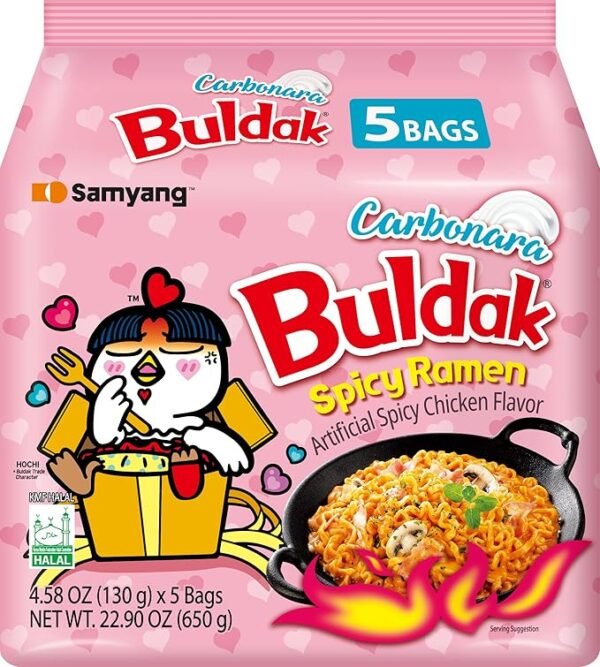 Buldak Ramen Hot Chicken Carbonara 5 stuks
