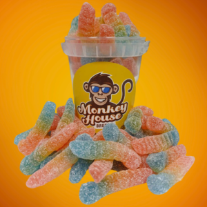 Snoepbeker zure wormen 220 gram