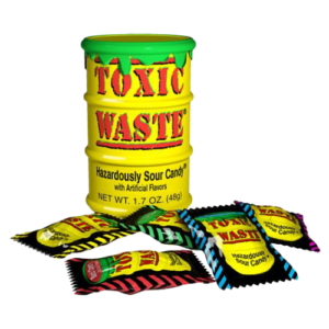 Toxic Waste Yellow Sour Candy Drum
